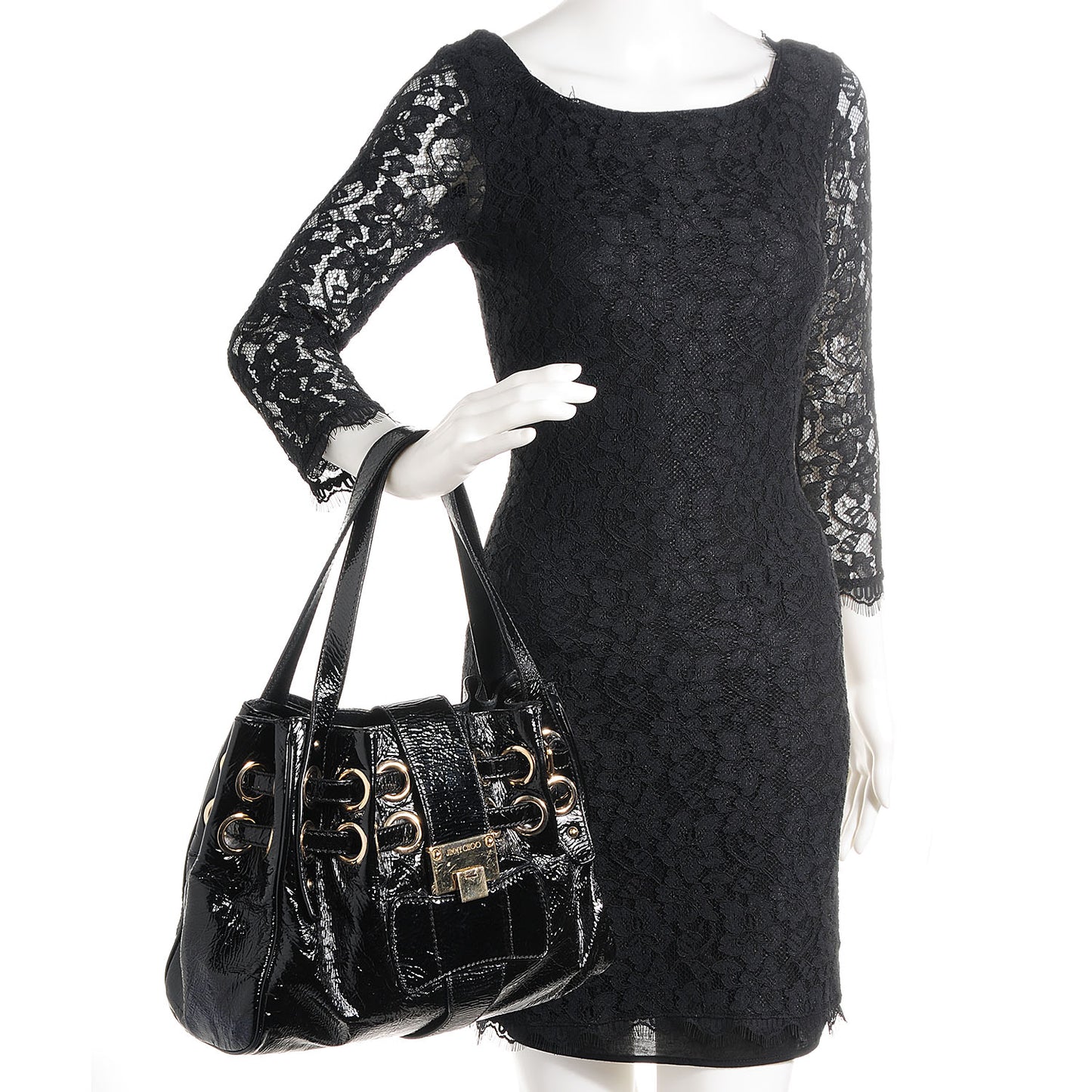 Crushed Patent Ramona Black