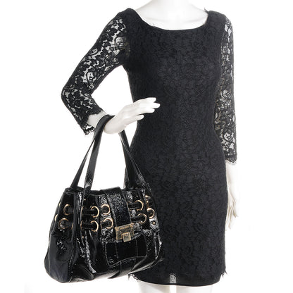 Jimmy Choo Crushed Patent Ramona Black 2 of 8