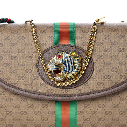 Gucci Mini Vintage GG Supreme Monogram Web Small Rajah Slim Flap Shoulder Bag Beige New Acero 12 of 12