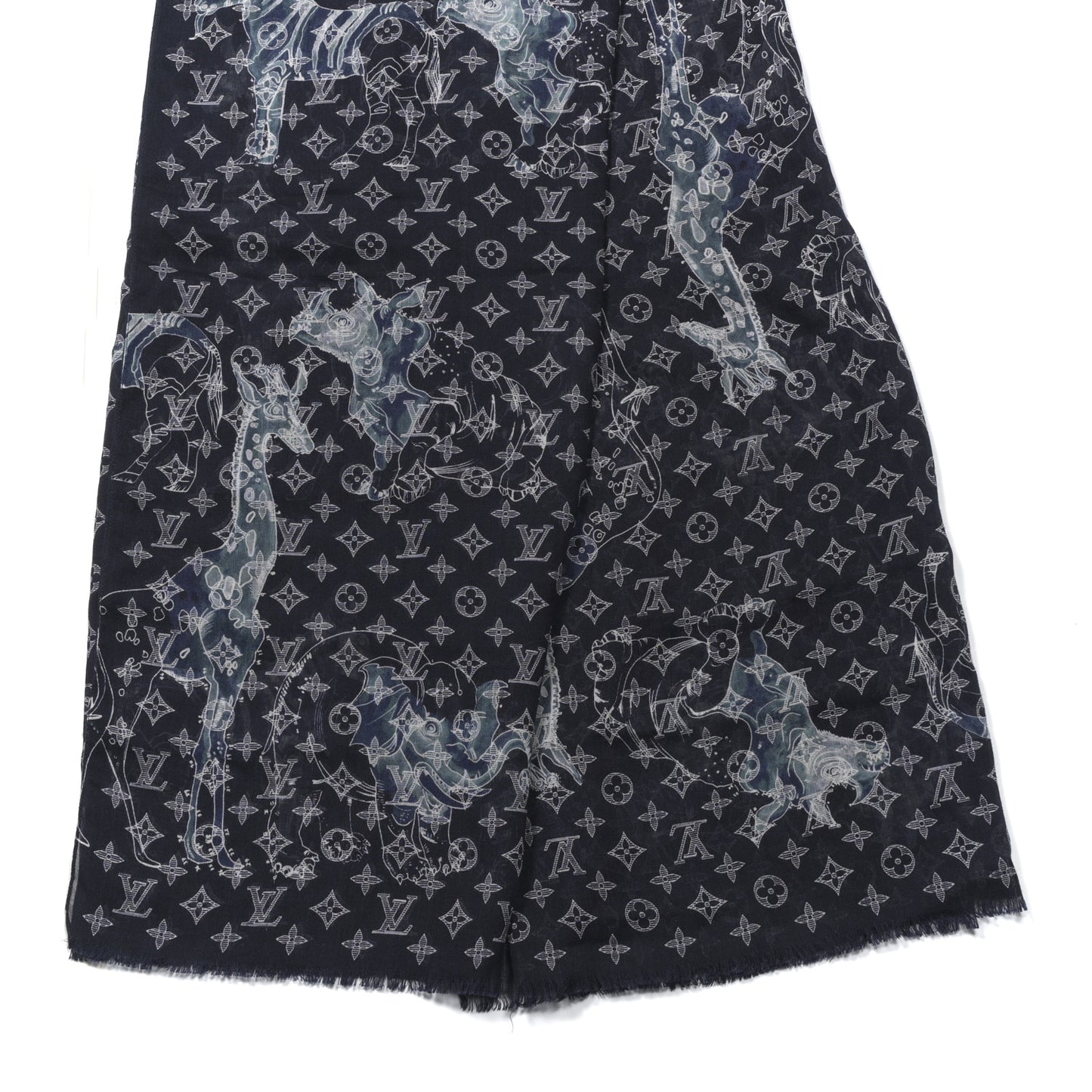 Cashmere Silk Chapman Brothers Stole Blue