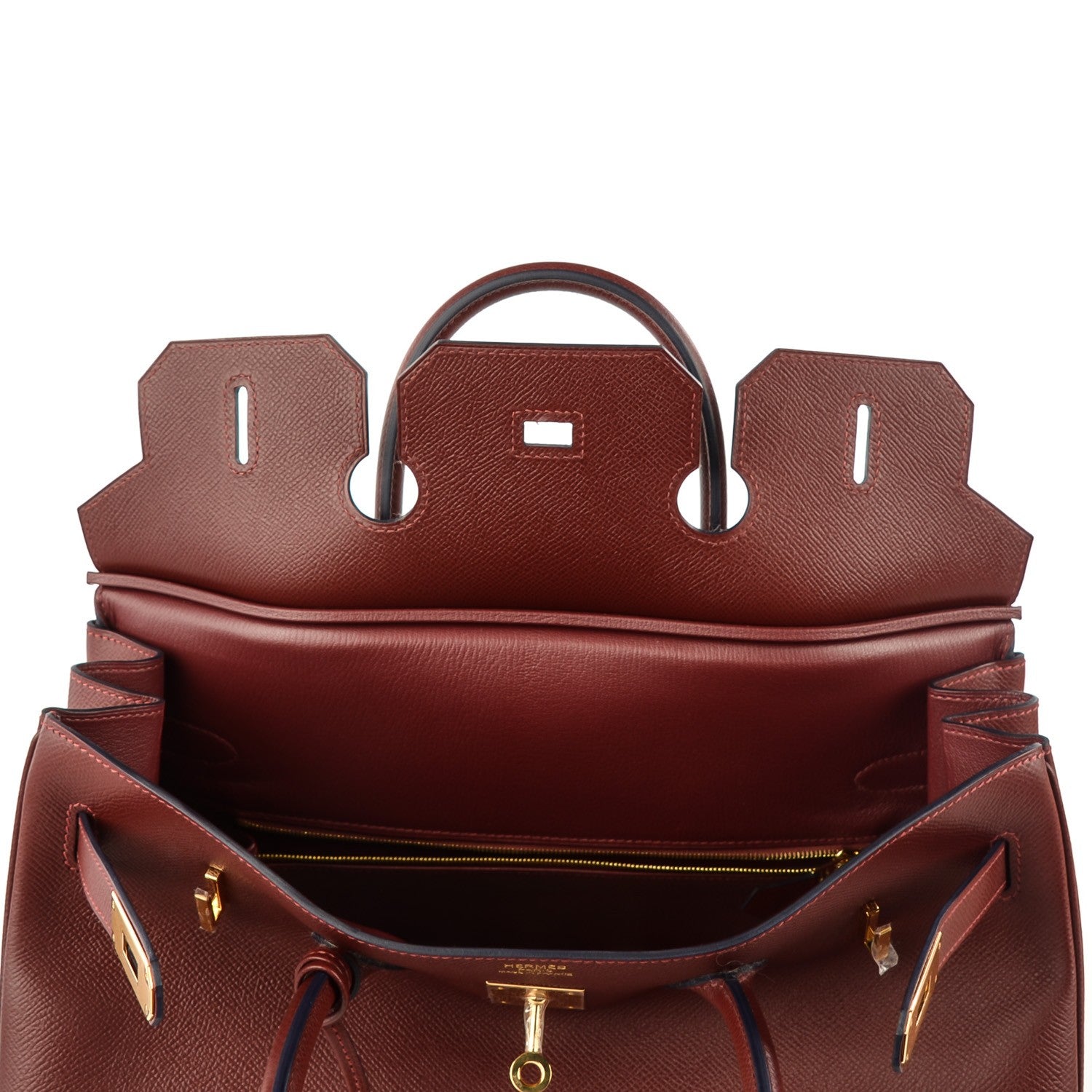 Hermes Epsom Contour Birkin 35 Rouge H Navy 7 of 27
