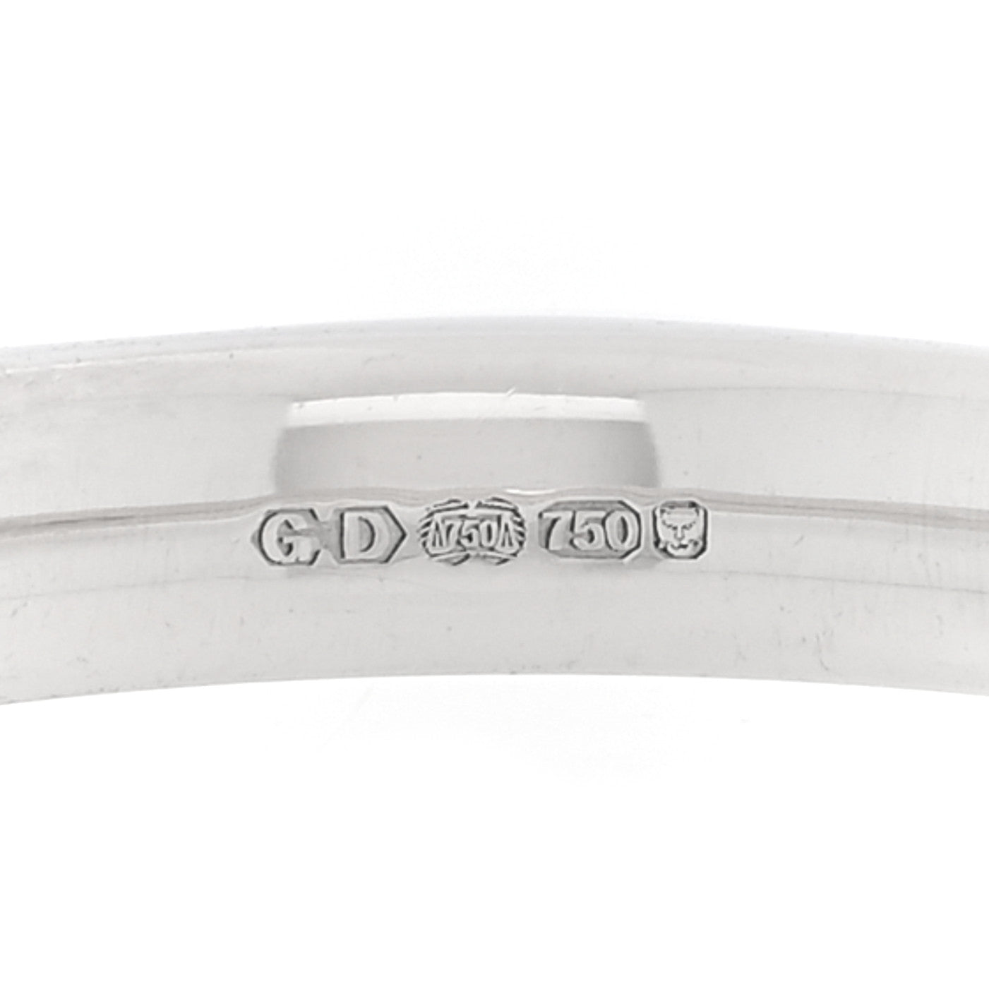 18K White Gold Diamond Laurence Graff Signature Band Ring 57 7.75