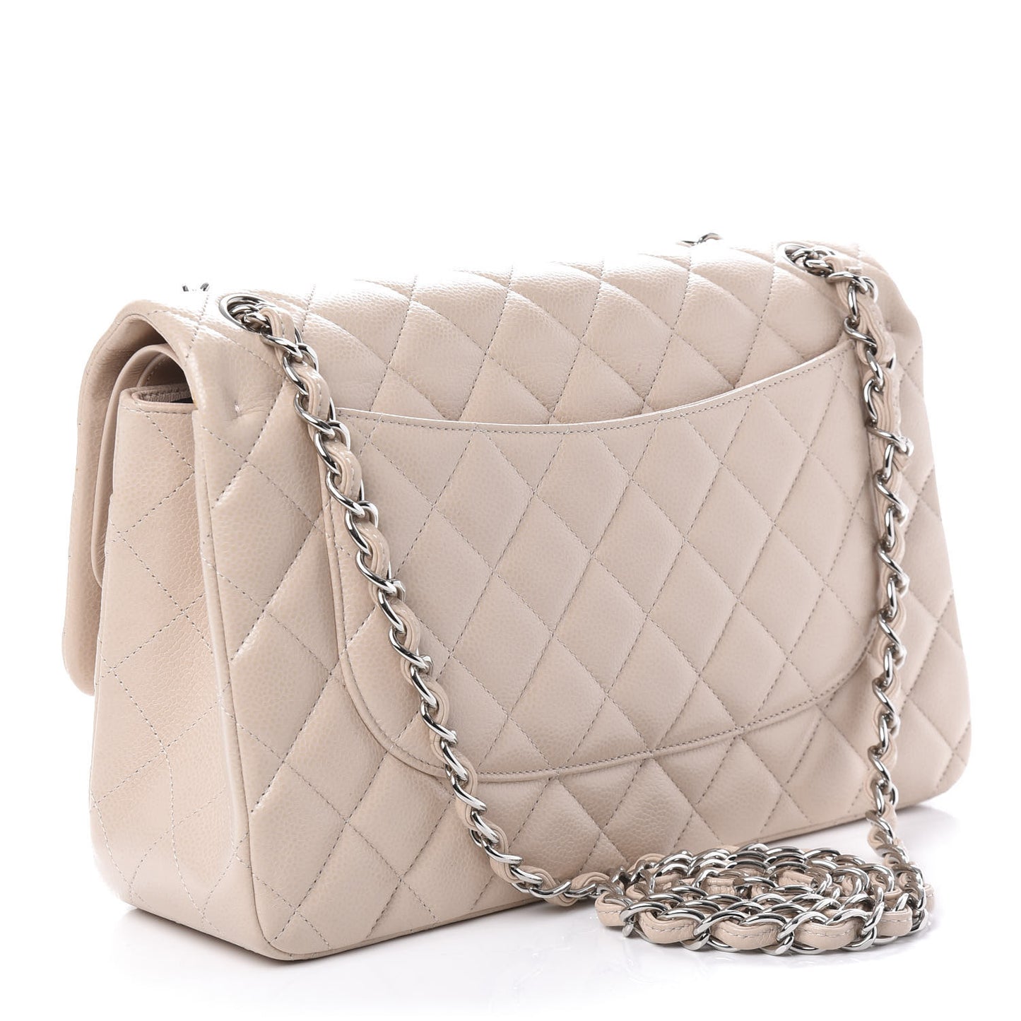 Caviar Quilted Jumbo Double Flap Light Pink