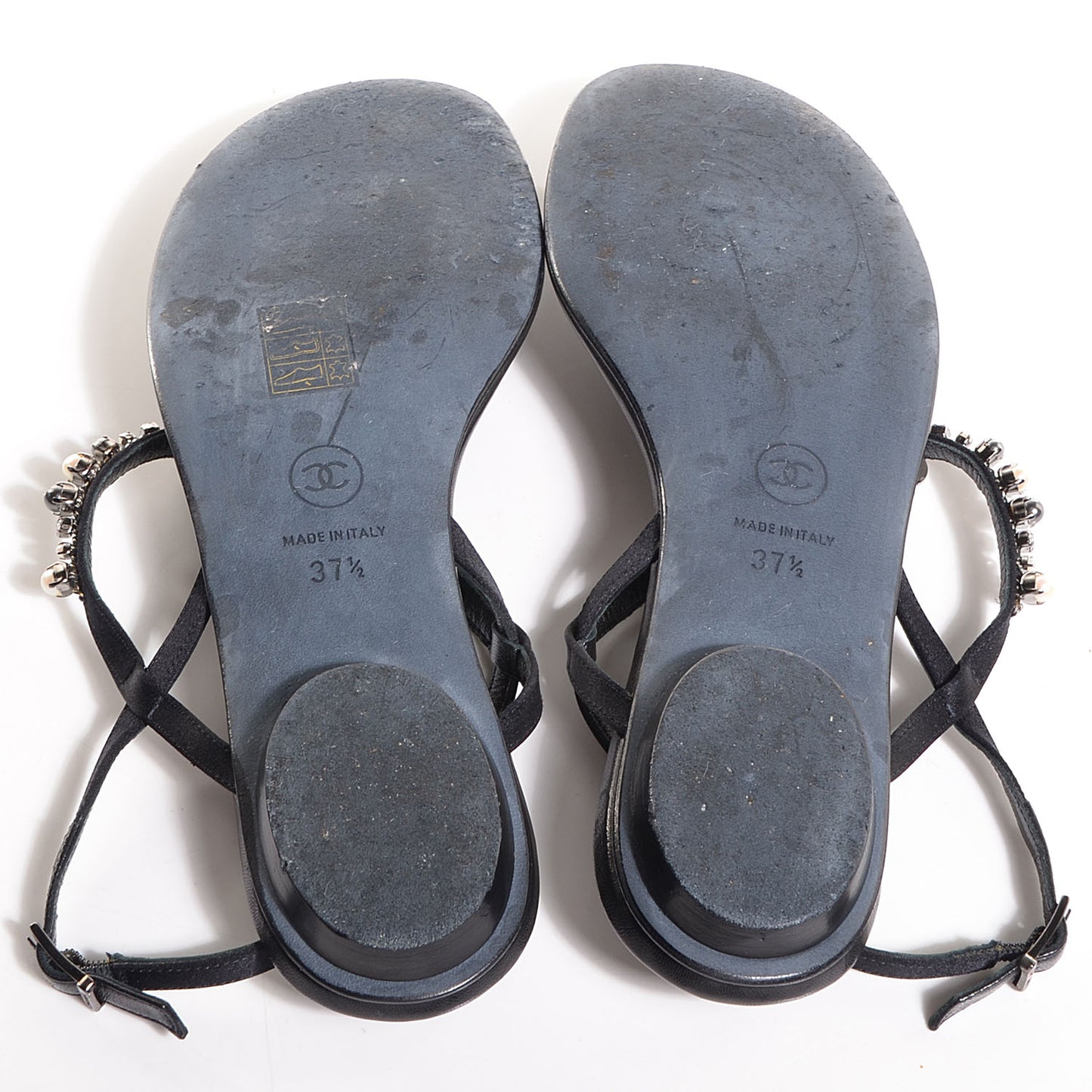 CC Pearl Thong Sandals 37.5 Black