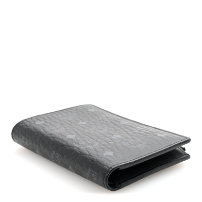 MCM Visetos Mini Bifold Zip Card Wallet Black 4 of 7