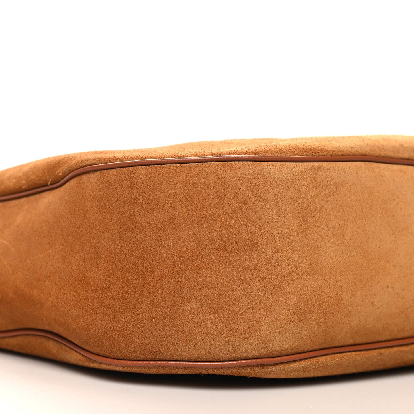 Suede Calfskin Large Triomphe Heloise Shoulder Bag Tobacco
