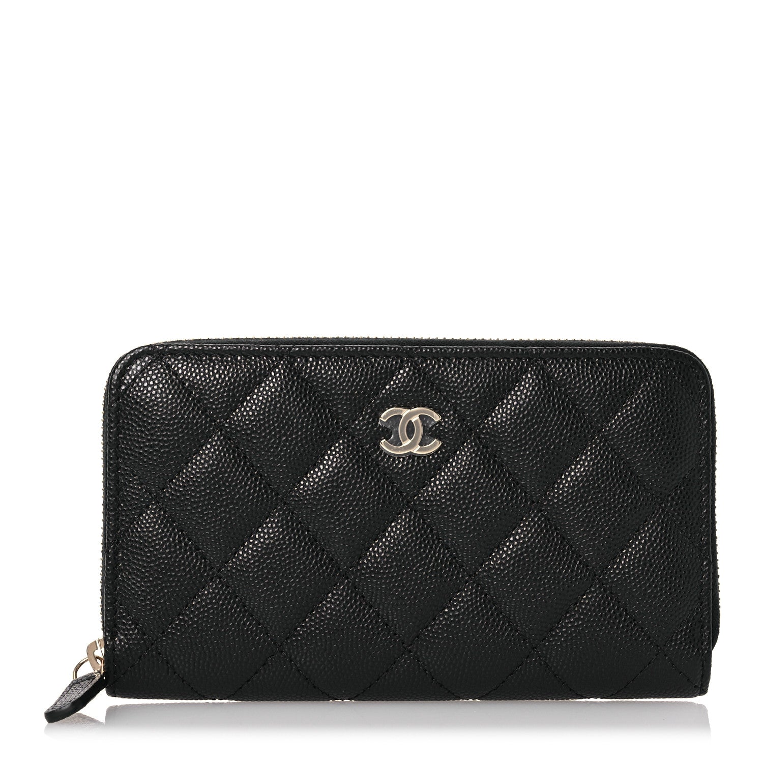 Chanel Caviar Quilted Medium Zip Around Wallet Black 1 of 13