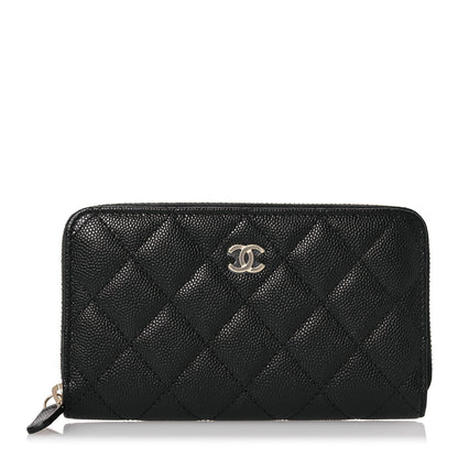 Chanel Caviar Quilted Medium Zip Around Wallet Black 1 of 13