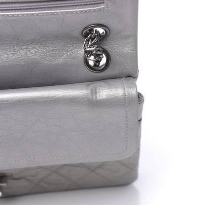 Chanel Metallic Aged Calfskin Quilted 2.55 Reissue 226 Flap Silver 10 of 13