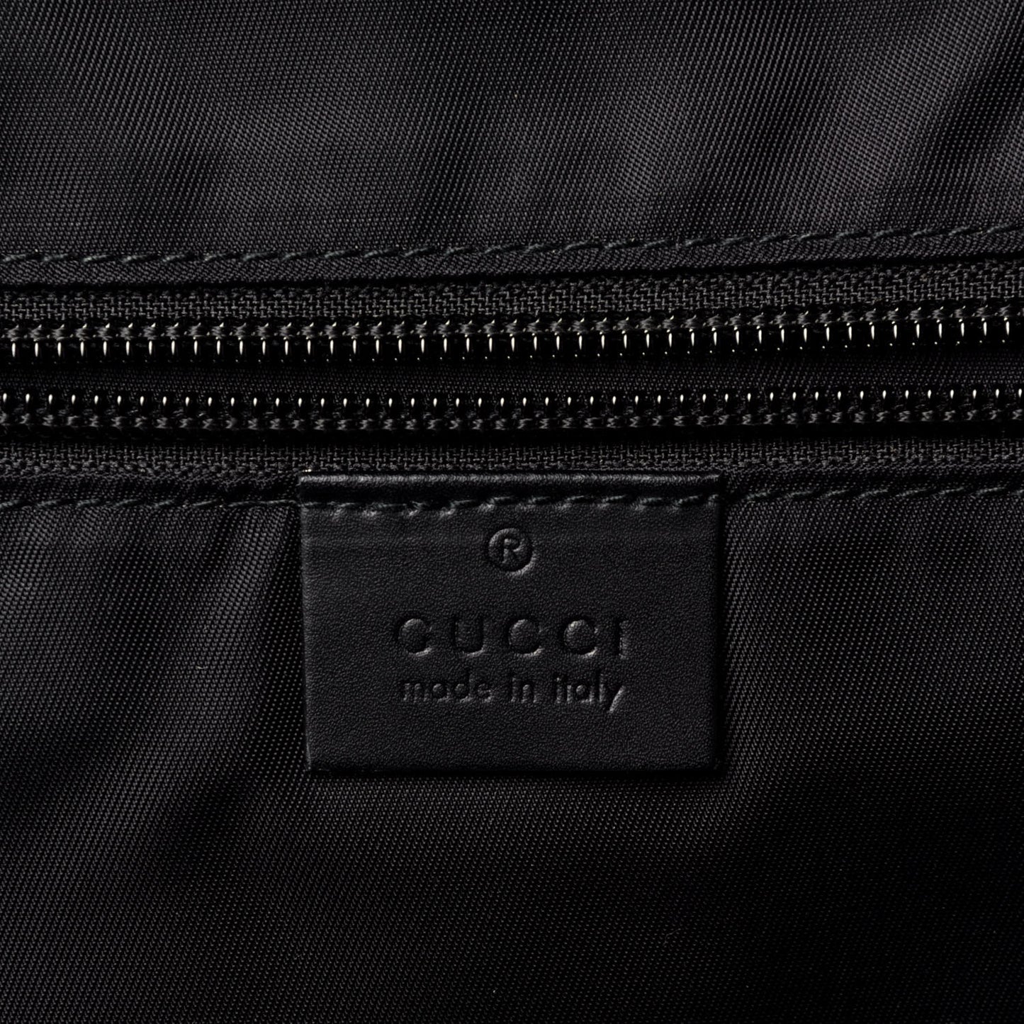 Techno Canvas Appia Calfskin Web Tote Backpack Black