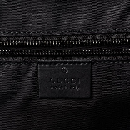 Gucci Techno Canvas Appia Calfskin Web Tote Backpack Black 6 of 9