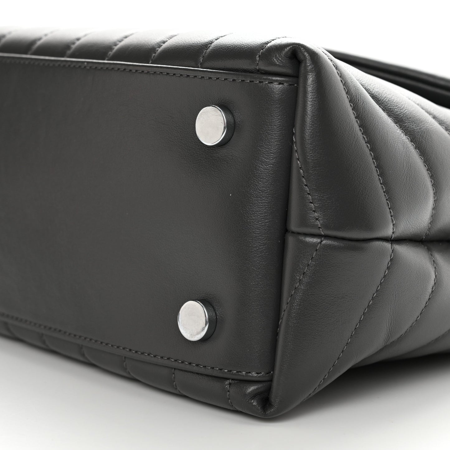 Calfskin Y Quilted Monogram Medium Loulou Satchel Storm