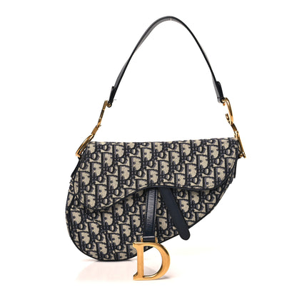 Christian Dior Oblique Saddle Bag Blue 1 of 13