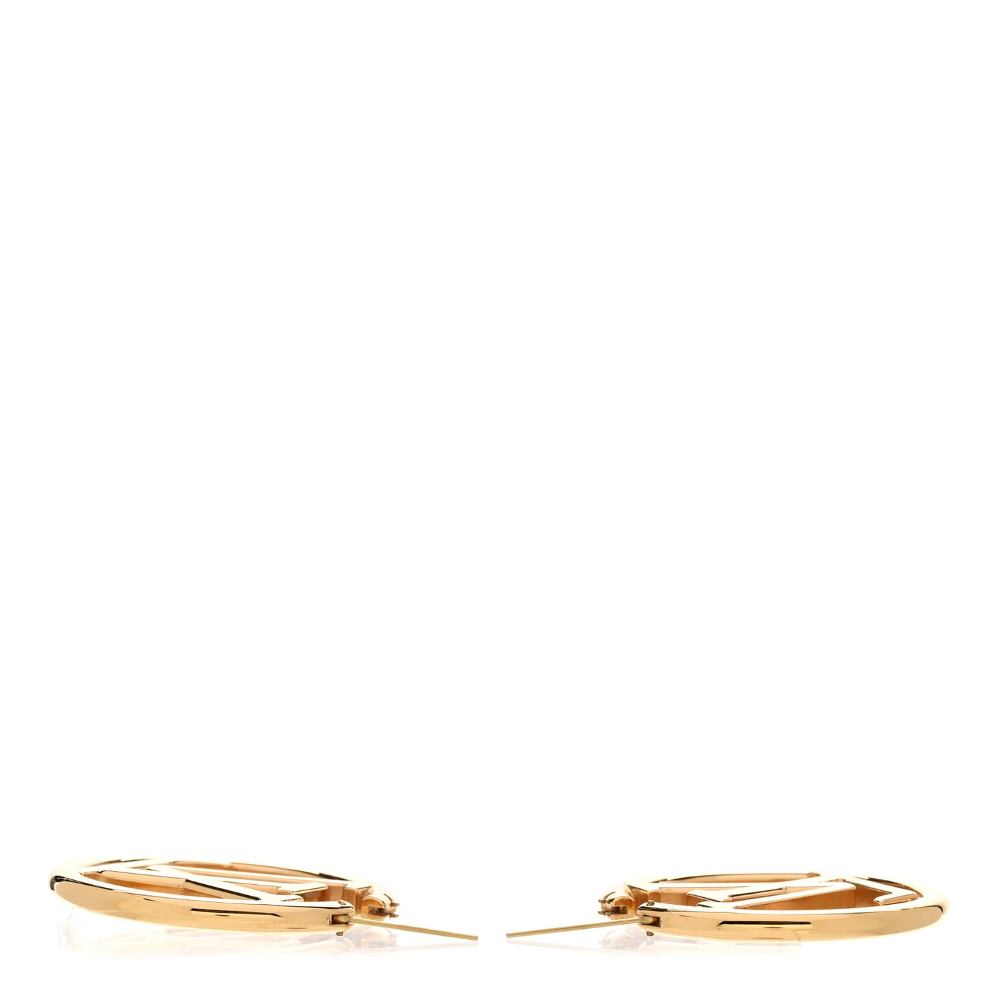 Metal Louise Hoop Earrings Gold