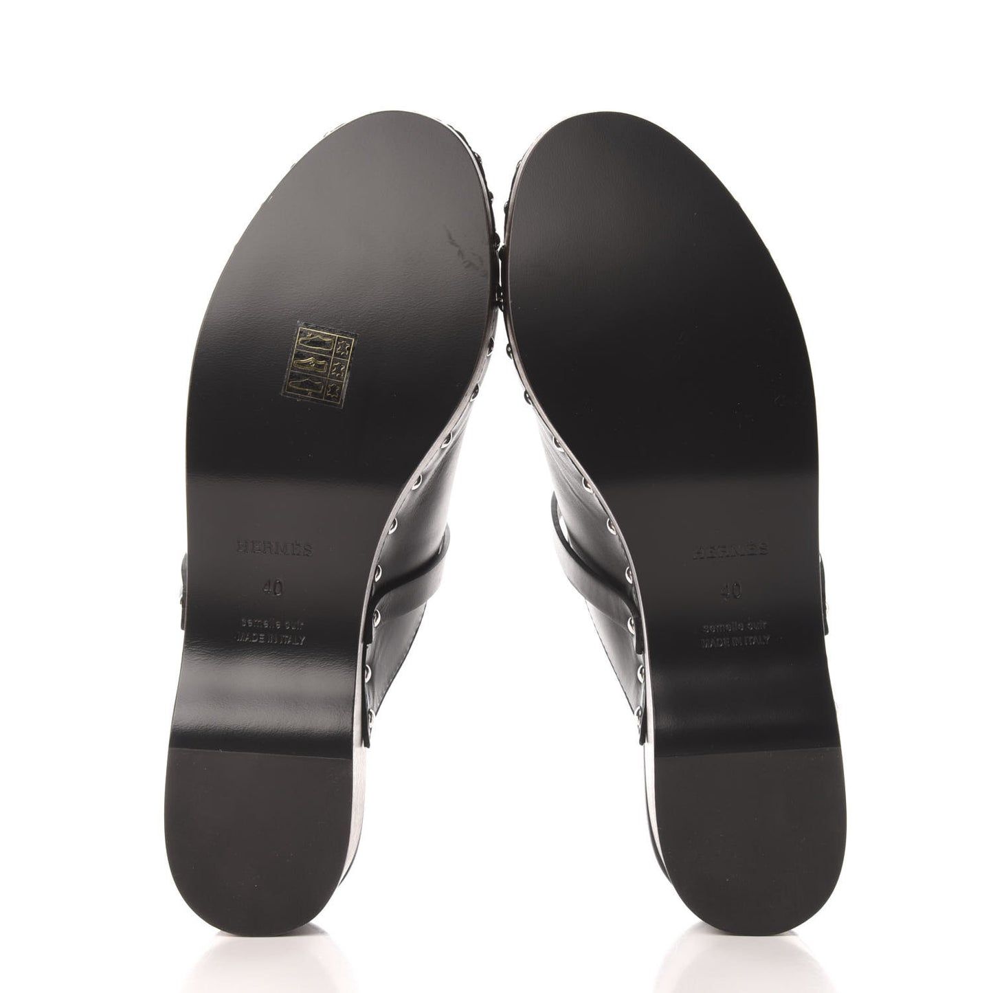 Calfskin Carlotta Mules 40 Black