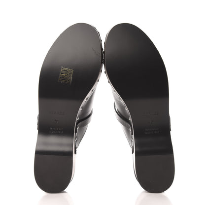 Hermes Calfskin Carlotta Mules 40 Black 5 of 8
