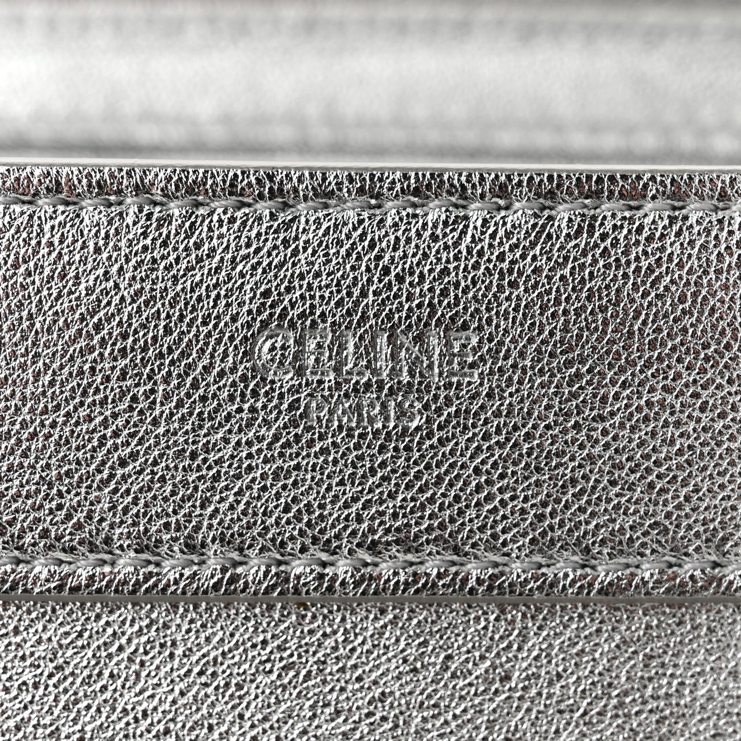 Laminated Lambskin Nano Luggage Silver
