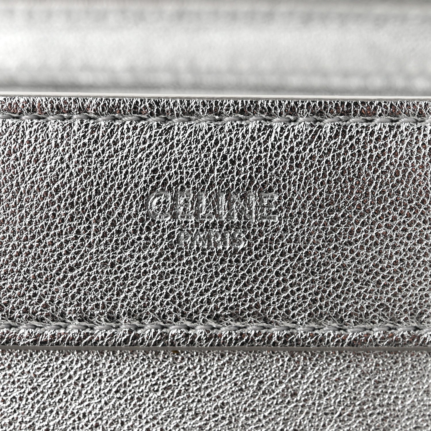 Celine Laminated Lambskin Nano Luggage Silver 6 of 12