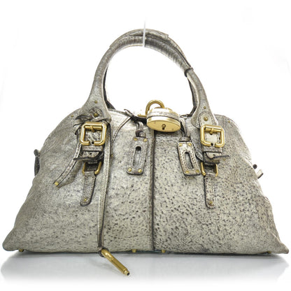 Chloe Leather Paddington Dome Tote Silver Speckle 2 of 12