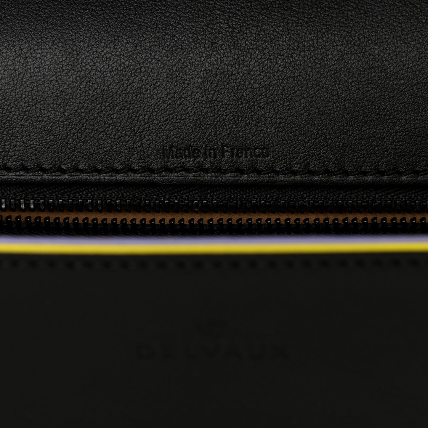 Supple Calfskin Madame Ruban Shoulder Bag Black Rainbow