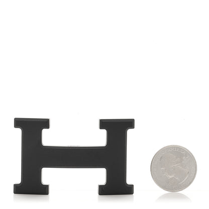 Hermes PVD Plated 32mm H Belt Buckle Black 2 of 6