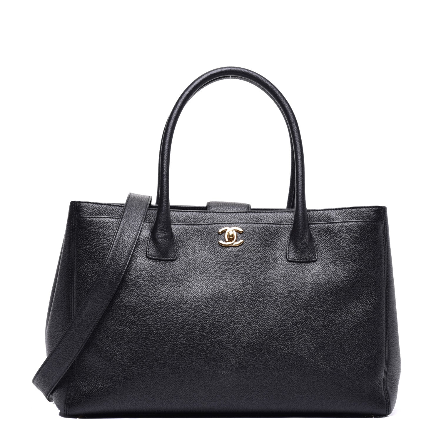 Chanel Calfskin Cerf Executive Shopper Tote Black 1 of 11