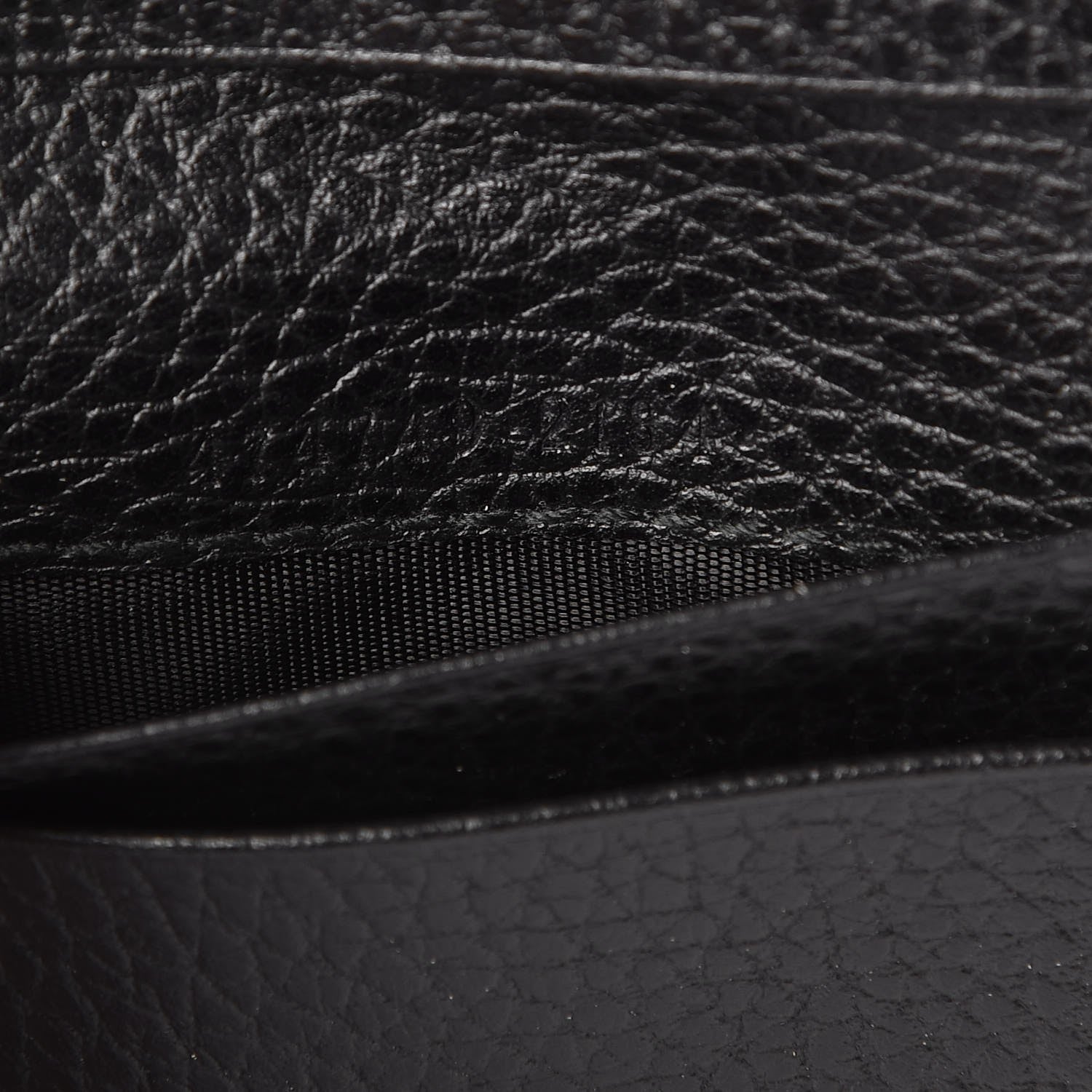 Gucci Pebbled Calfskin GG Marmont Card Case Black 7 of 8