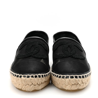 Chanel Mesh Grosgrain CC Espadrilles 36 Black 3 of 8
