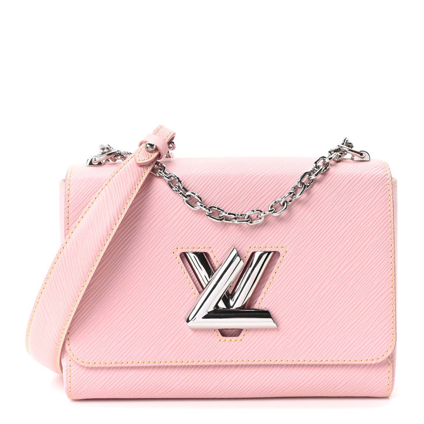 Epi Twist Shoulder Bag MM Rose Ballerine