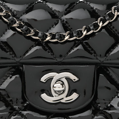 Chanel Patent Calfskin Quilted Extra Mini Rectangular Flap Black 8 of 10
