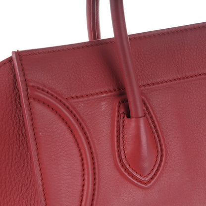 Celine Supple Calfskin Medium Phantom Luggage Red 10 of 11
