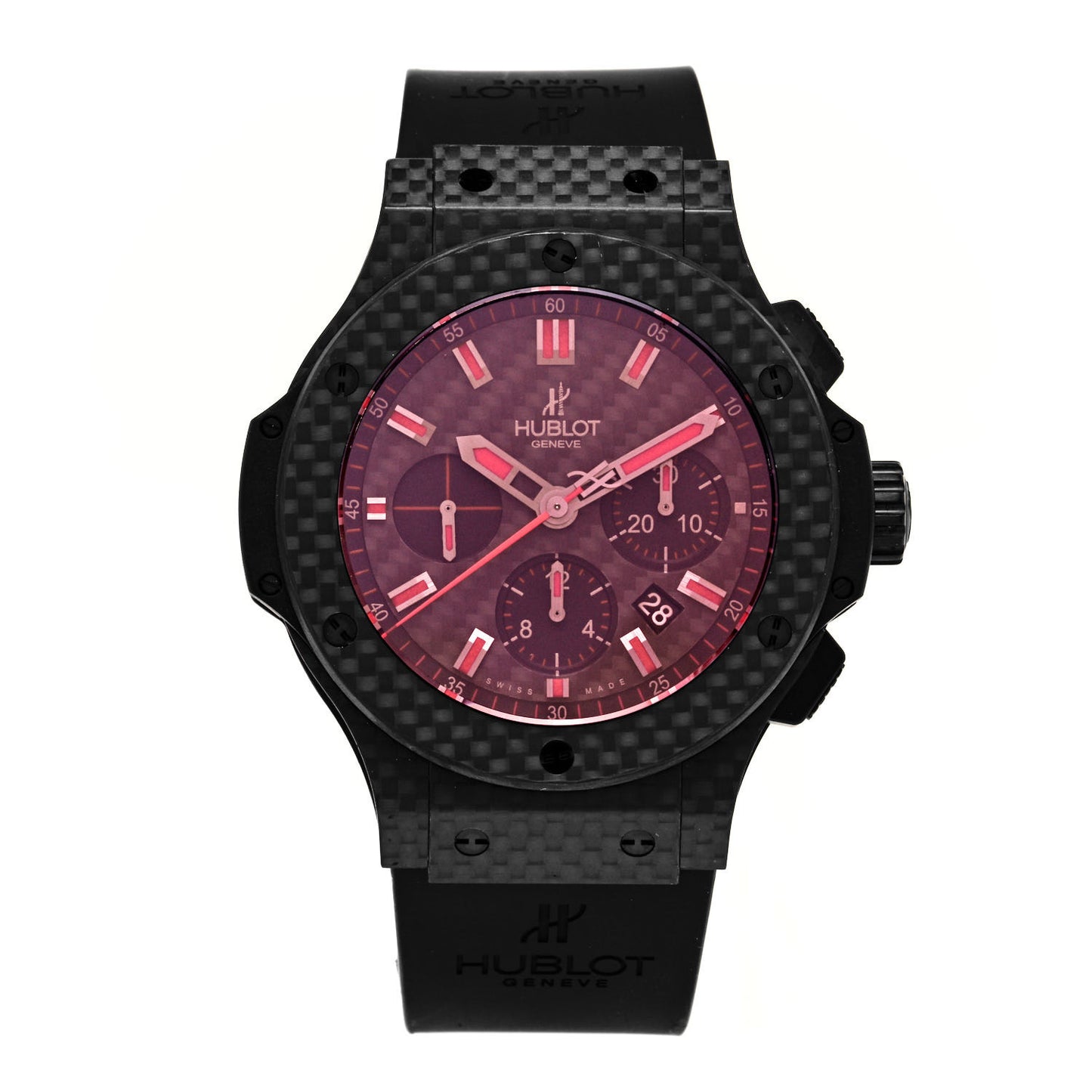 Carbon Rubber 44mm Big Bang Red Magic Automatic Watch Red 301.QX.1734.RX