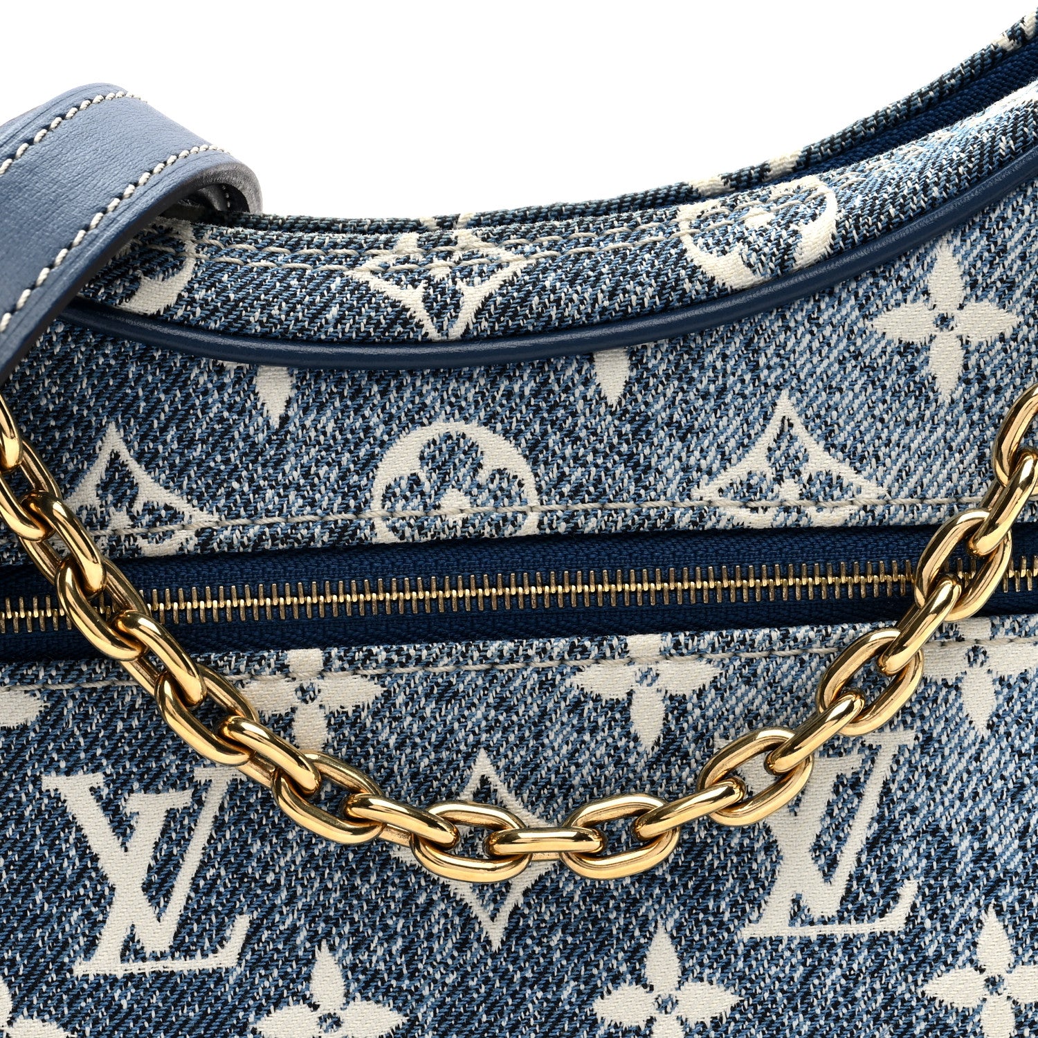 Louis Vuitton Monogram Jacquard Denim Loop Bleu 7 of 9