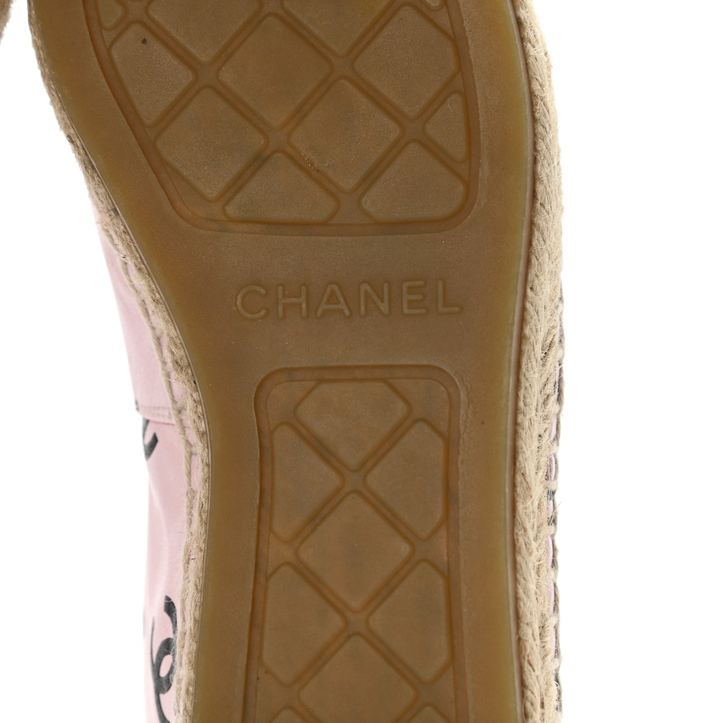 Lambskin Printed CC Espadrilles 36 Light Pink Black