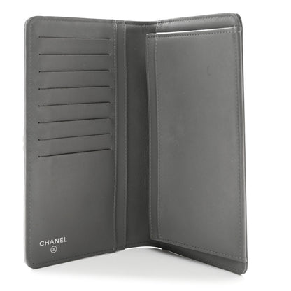 Chanel Calfskin Chevron Quilted Boy Yen Wallet Grey 5 of 11