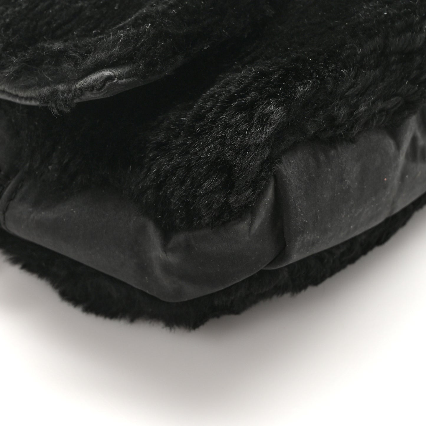 Rabbit Fur Sport Flap Flap Black