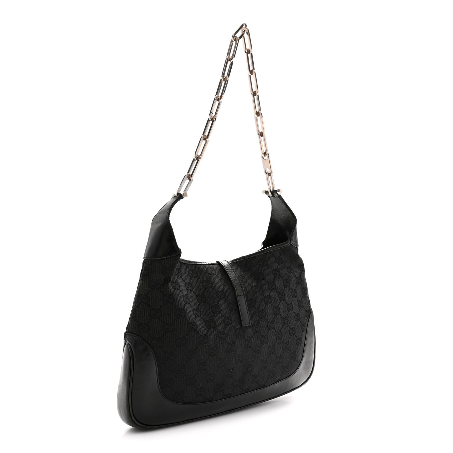Monogram Jackie O Chain Hobo Black