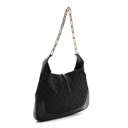 Gucci Monogram Jackie O Chain Hobo Black 3 of 13