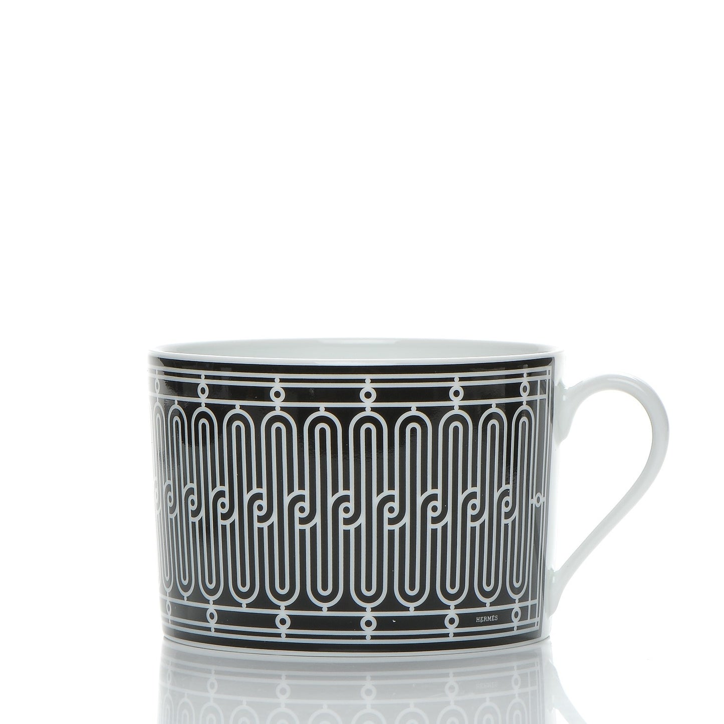 Porcelain H Deco Breakfast Cup and Saucer