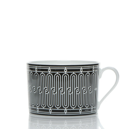 Hermes Porcelain H Deco Breakfast Cup and Saucer 9 of 15