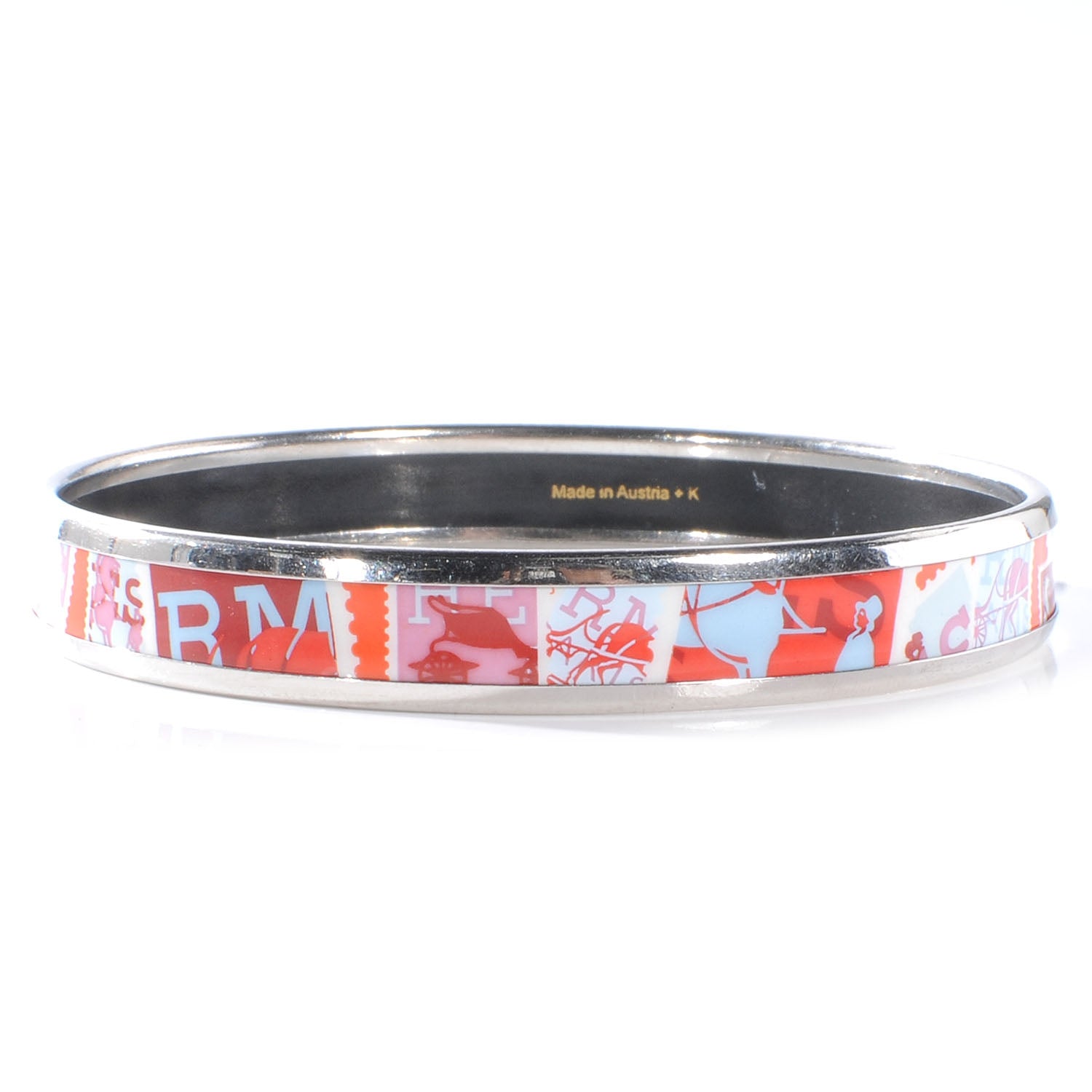 Hermes Enamel Printed Narrow Stamps Bracelet 65 3 of 5