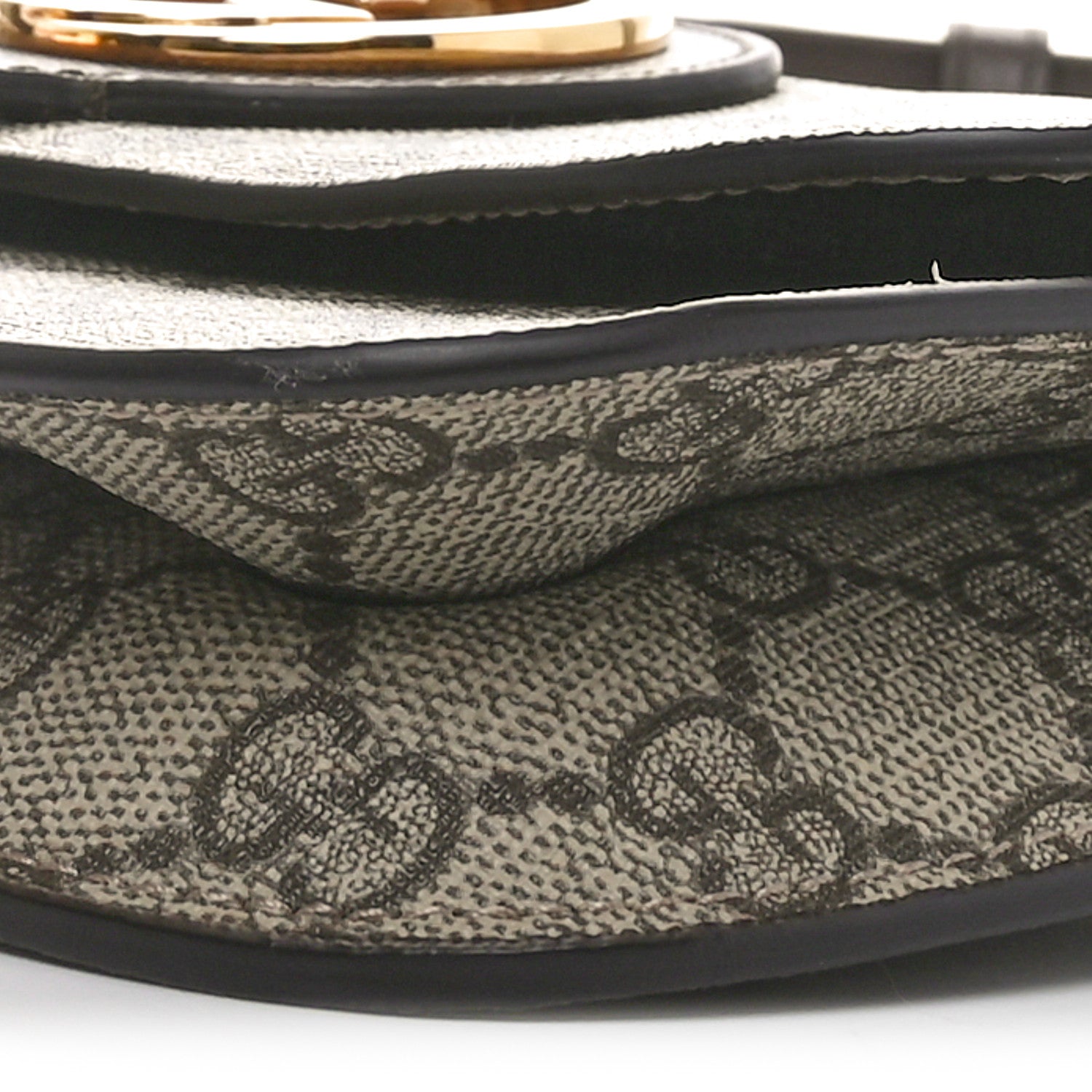 Gucci GG Supreme Monogram Textured Dollar Calfskin Blondie Belt Bag Beige Ebony New Acero 9 of 9