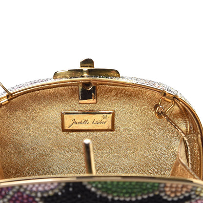 Judith Leiber Swarovski Crystal Floral Minaudiere Clutch Multicolor 6 of 8