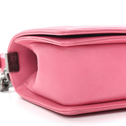 Chanel Calfskin Chevron Quilted Medium Boy Flap Pink 9 of 12
