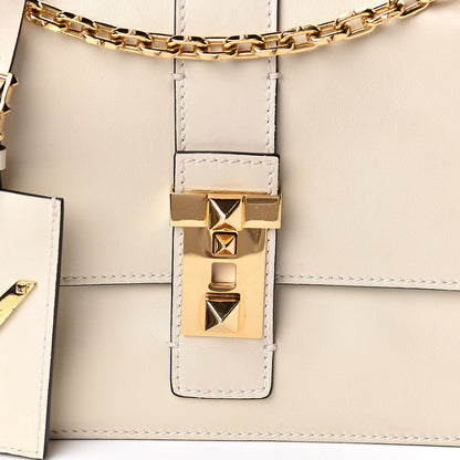 Valentino Garavani Vitello B-Rockstud Flap Light Ivory 10 of 10