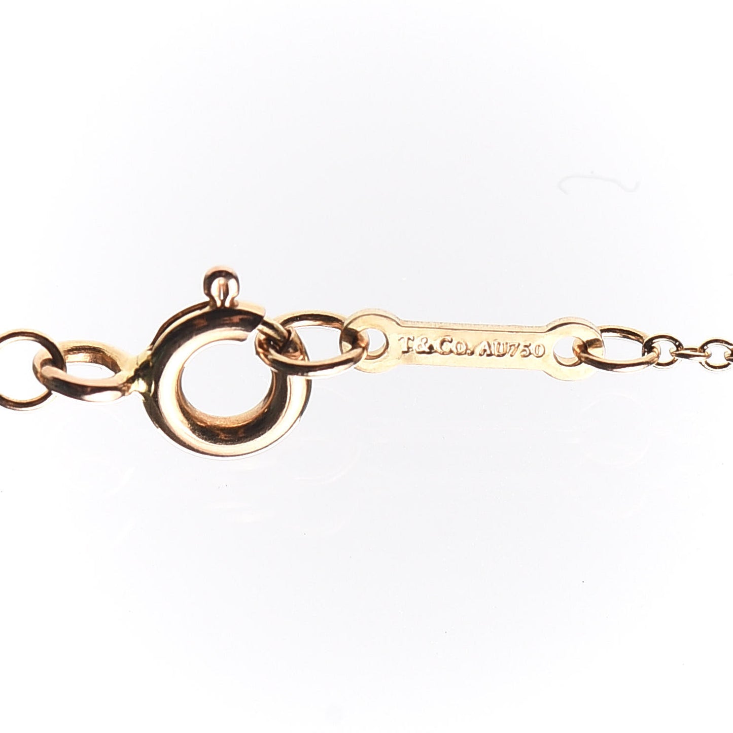 18K Rose Gold Diamond Paloma Picasso Loving Heart Bar Pendant Necklace