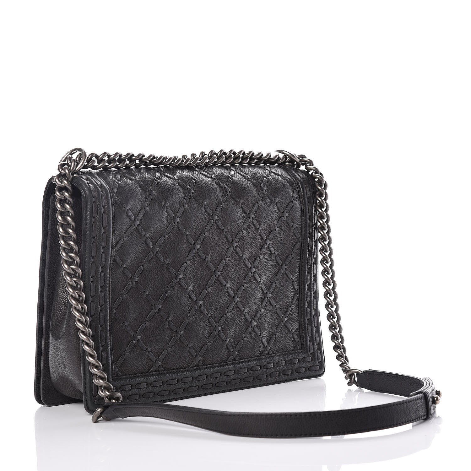 Chanel Caviar Stitched Large Boy Flap Black 3 of 14