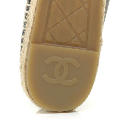 Chanel Canvas Grosgrain CC Espadrilles 39 Grey Black 9 of 14