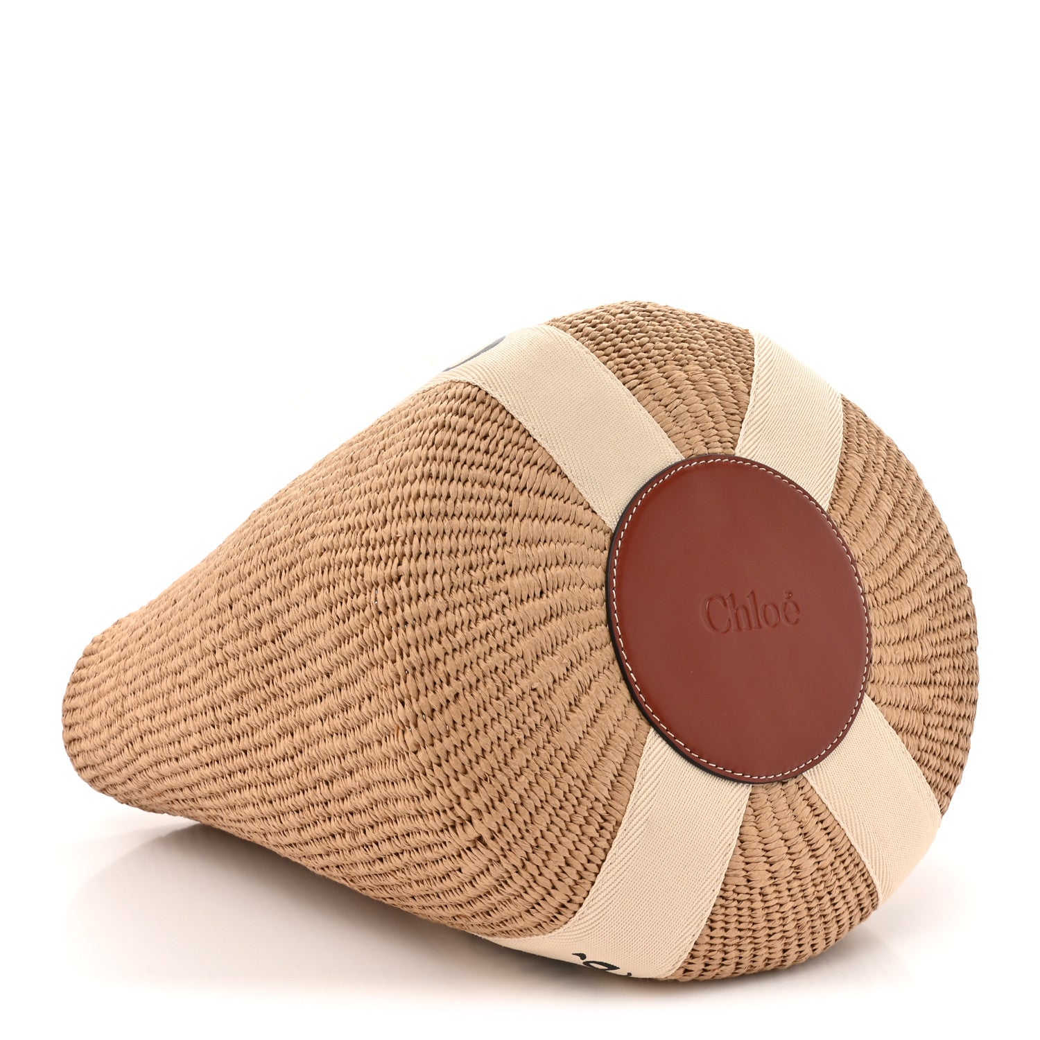 Chloe Raffia Large Woody Basket Bag White 4 of 9