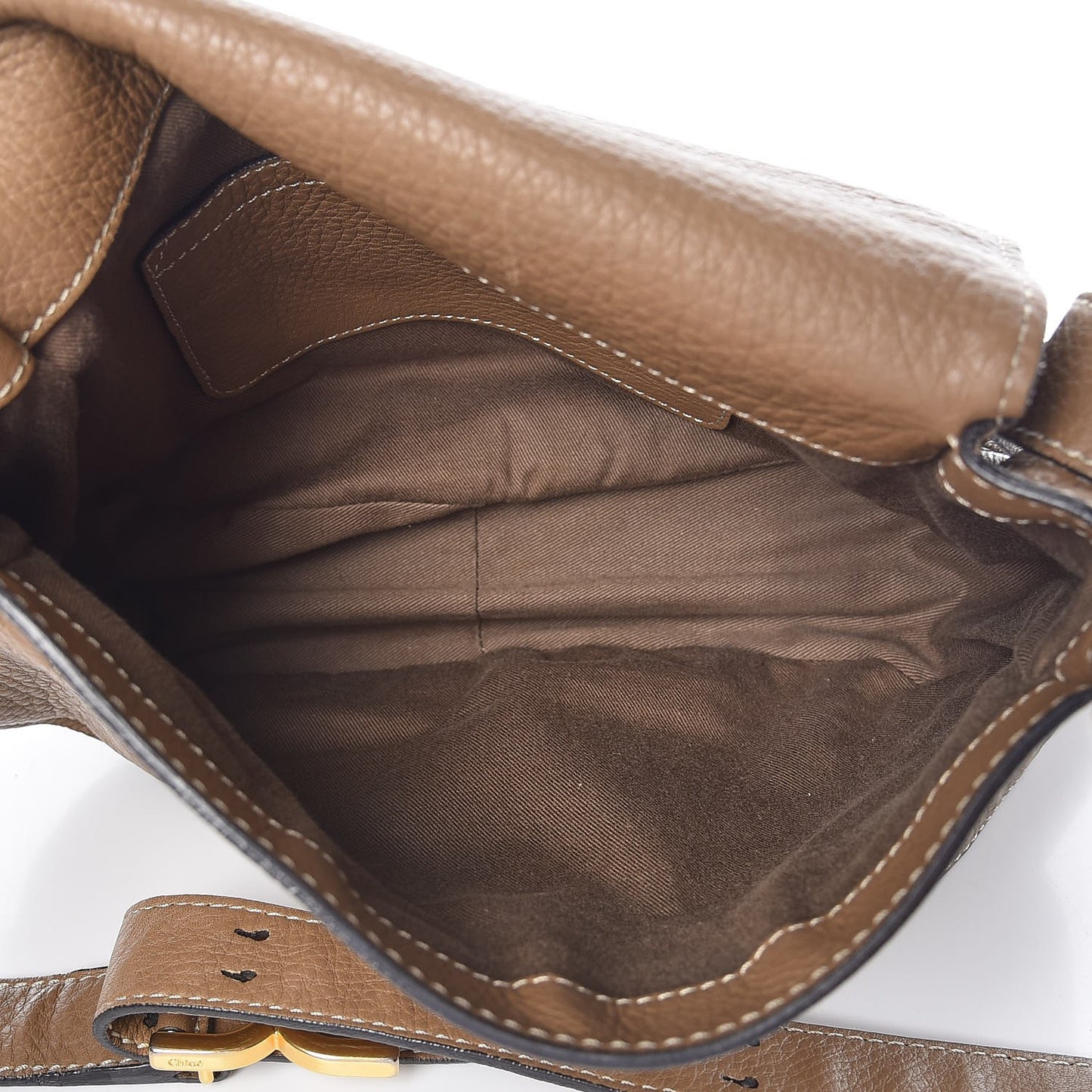 Calfskin Medium Marcie Round Crossbody Bag Nut